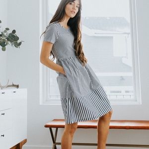 Clad and Cloth Striped Dress NWOT